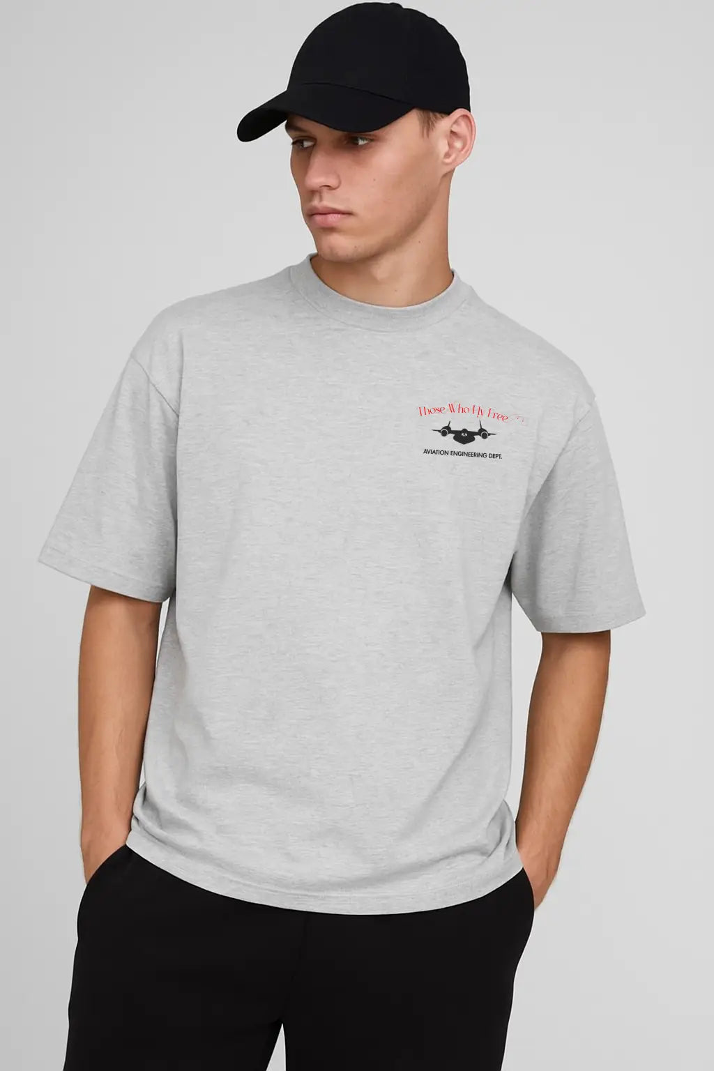 SR71 Light Gray Marl Tee