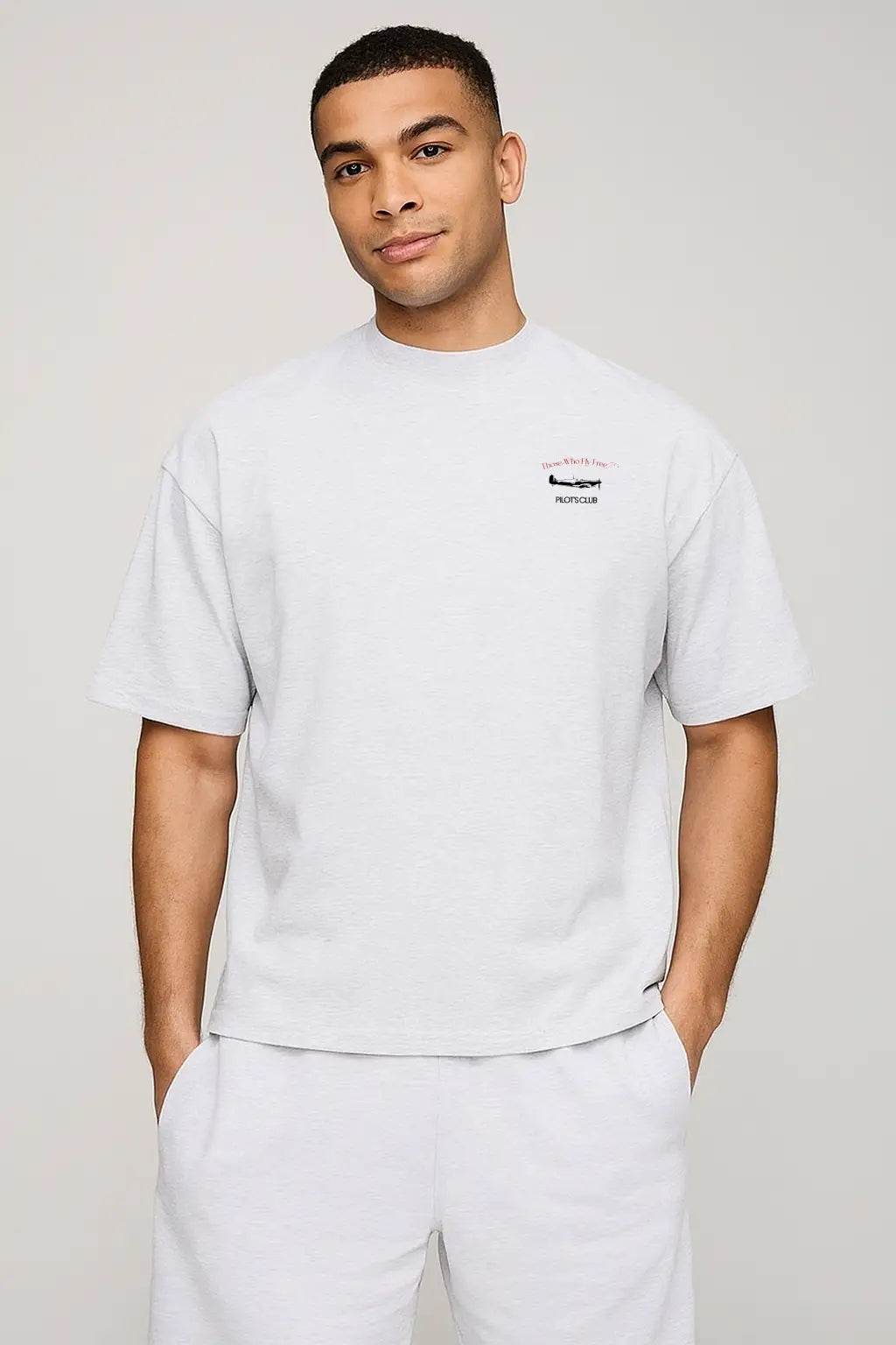 Supermarine Spitfire Light Gray Marl tee