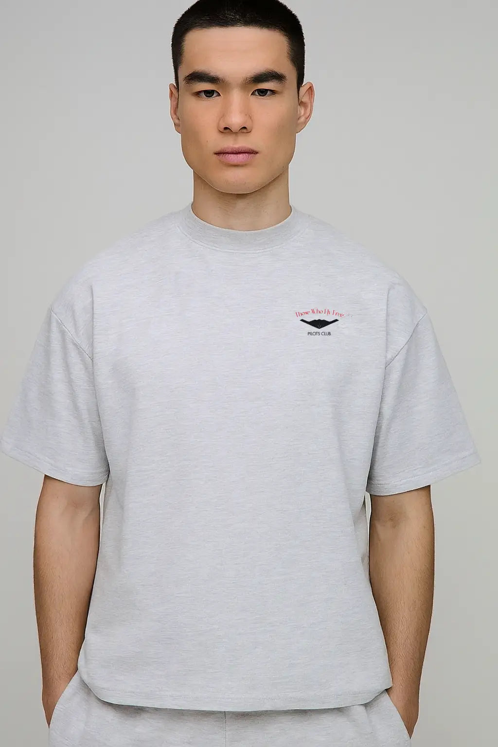 B2 Spirit Stealth Bomber light gray marl tee