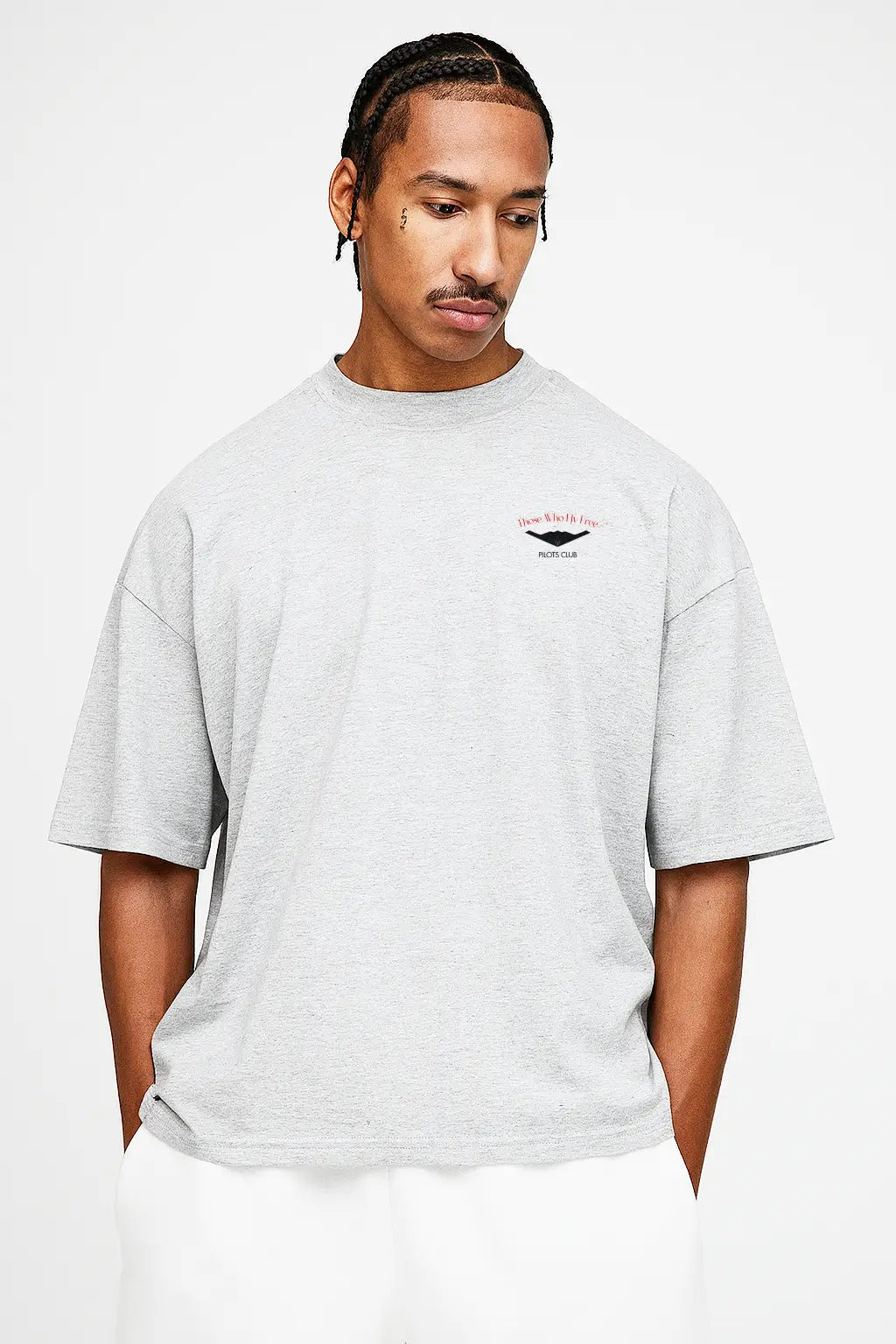 B2 Spirit Stealth Bomber light gray marl tee