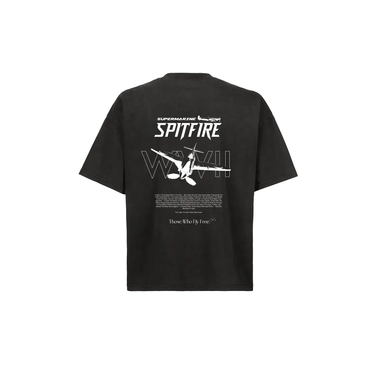 Supermarine Spitfire Vintage Black tee