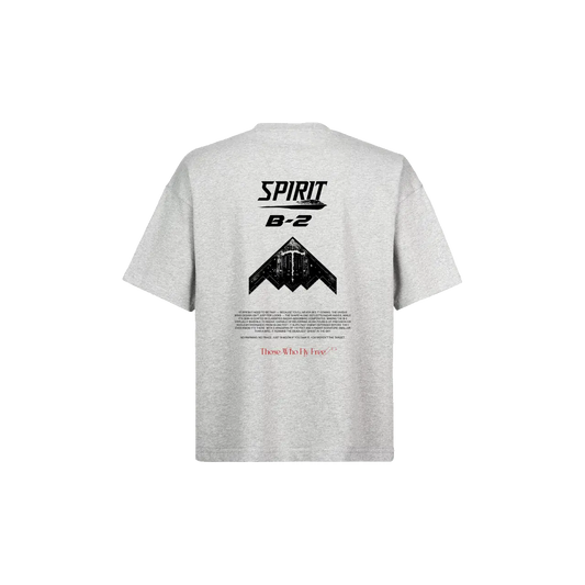 B2 Spirit Stealth Bomber light gray marl tee