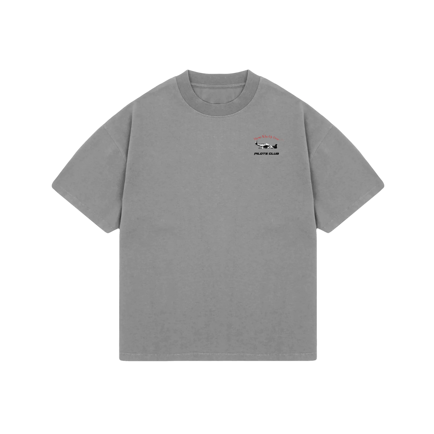 P-51 Mustang Oversized Vintage Gray Tee