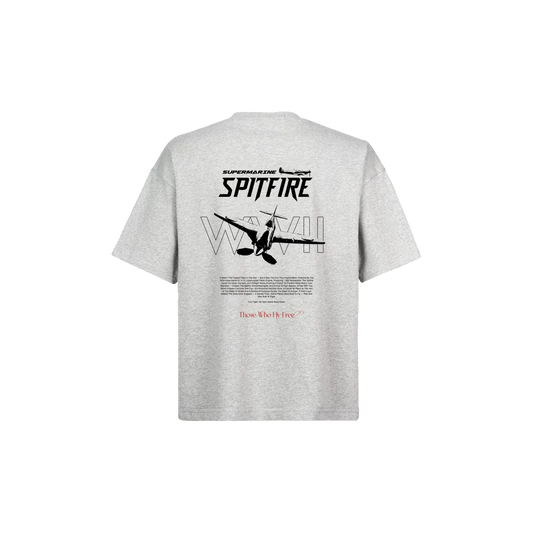 Supermarine Spitfire Light Gray Marl tee