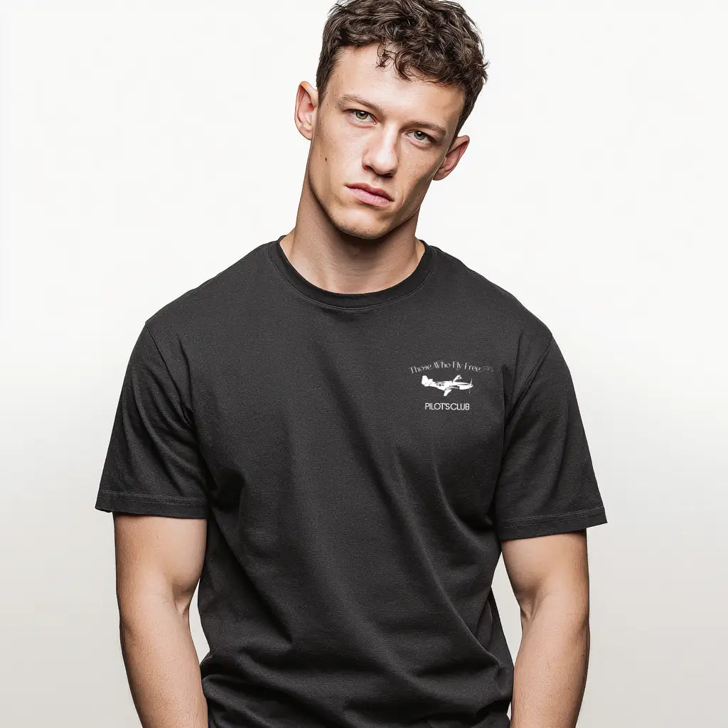 P-51 Mustang Vintage Black tee