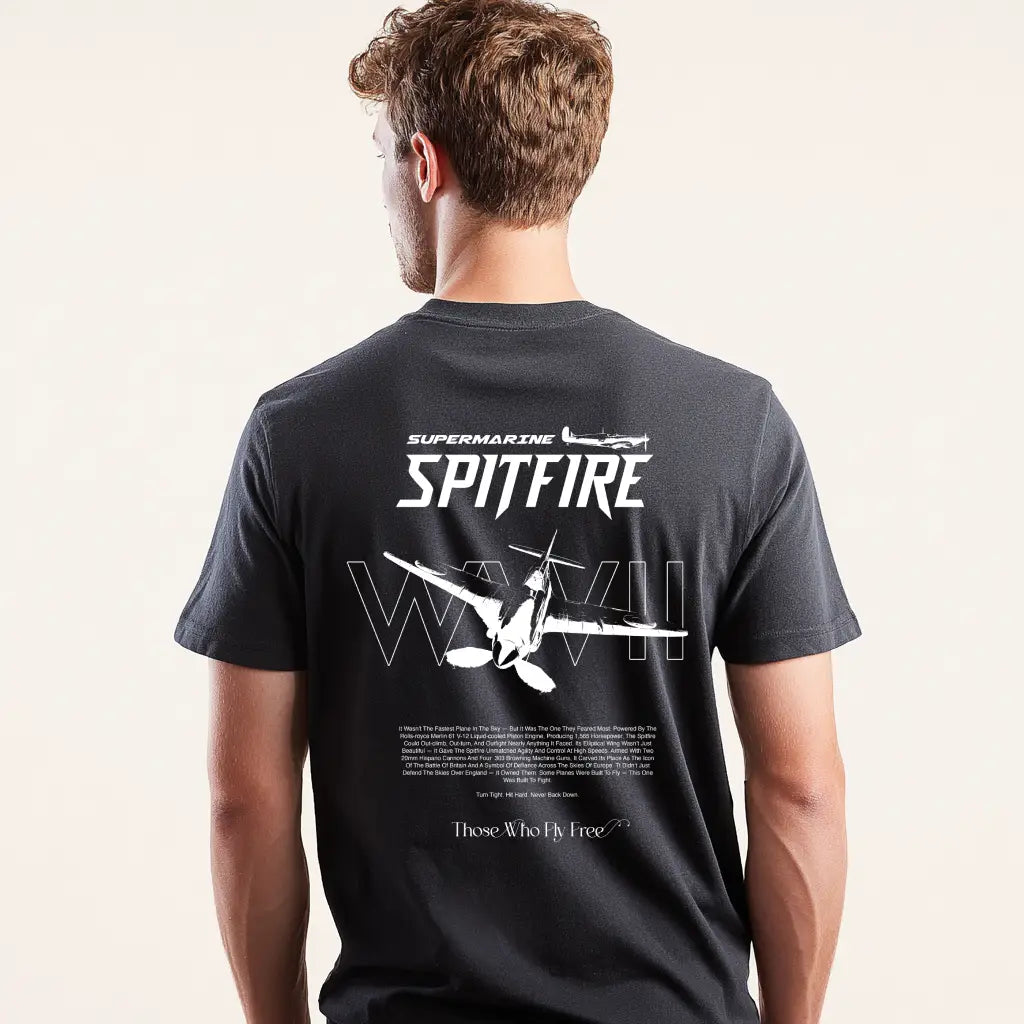 Supermarine Spitfire Vintage Black tee